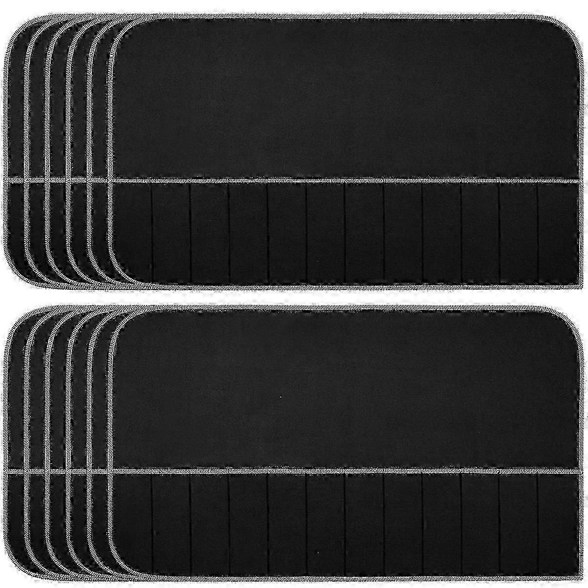 Silver Storage Bags 12Pcs - Anti Tarnish Protector for Flatware, Black