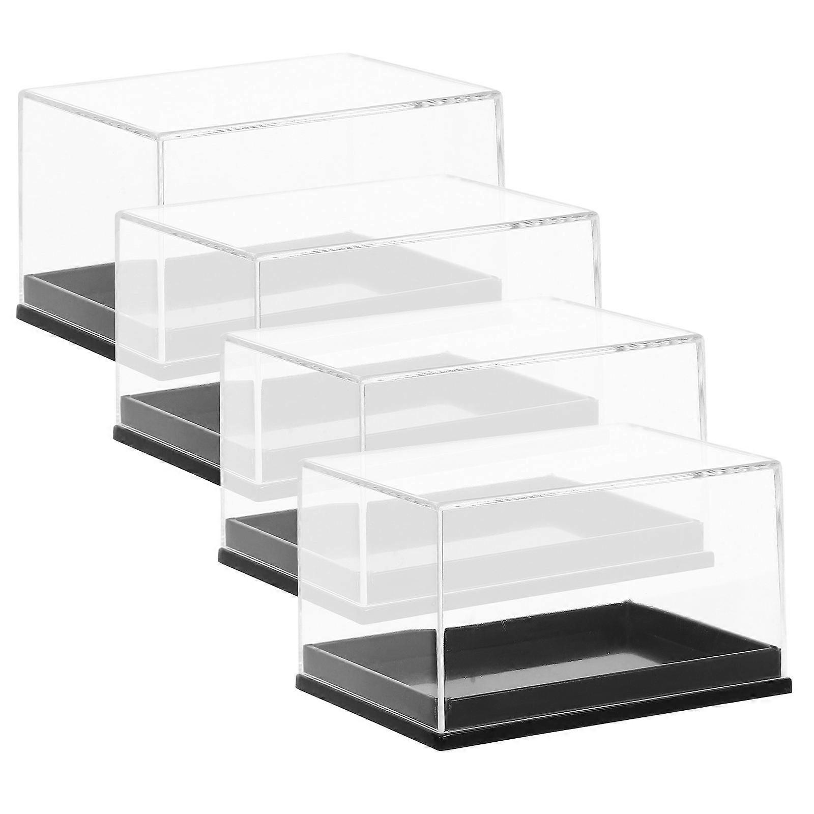 Mineral Specimen Boxes Container Mineral Specimen Storage Boxes Electronic Components Storage 4Pcs