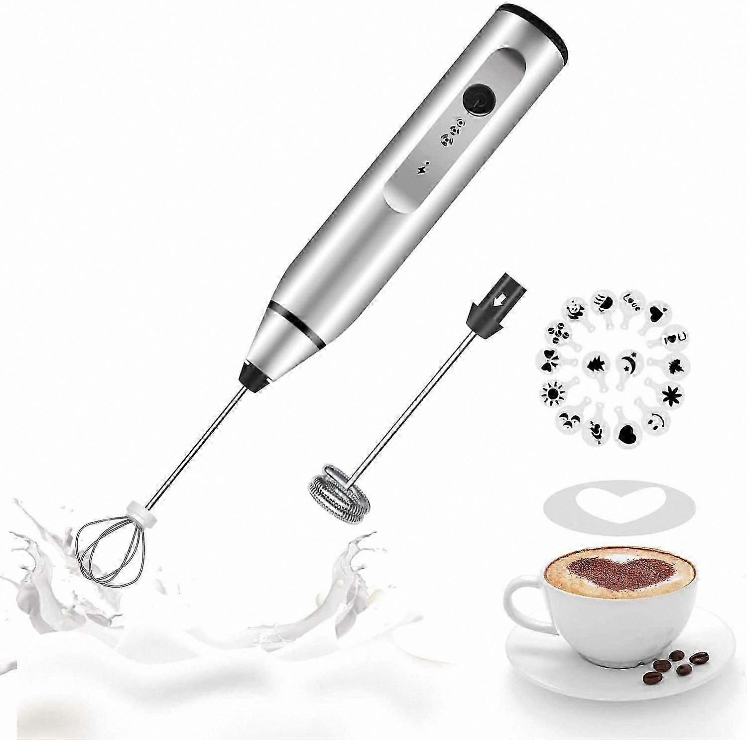 Handheld Rechargeable Drink Mixer, Electric Whisk for Milk Frothing