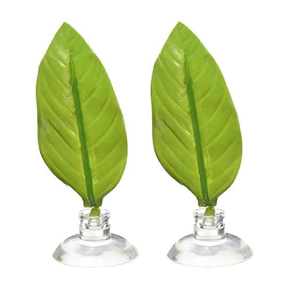 Set of 2 Betta Bed Leaf Hammock for Betta Fish, Durable Artificial Plant Leaf Bed, Fish Resting Place for Aquariums