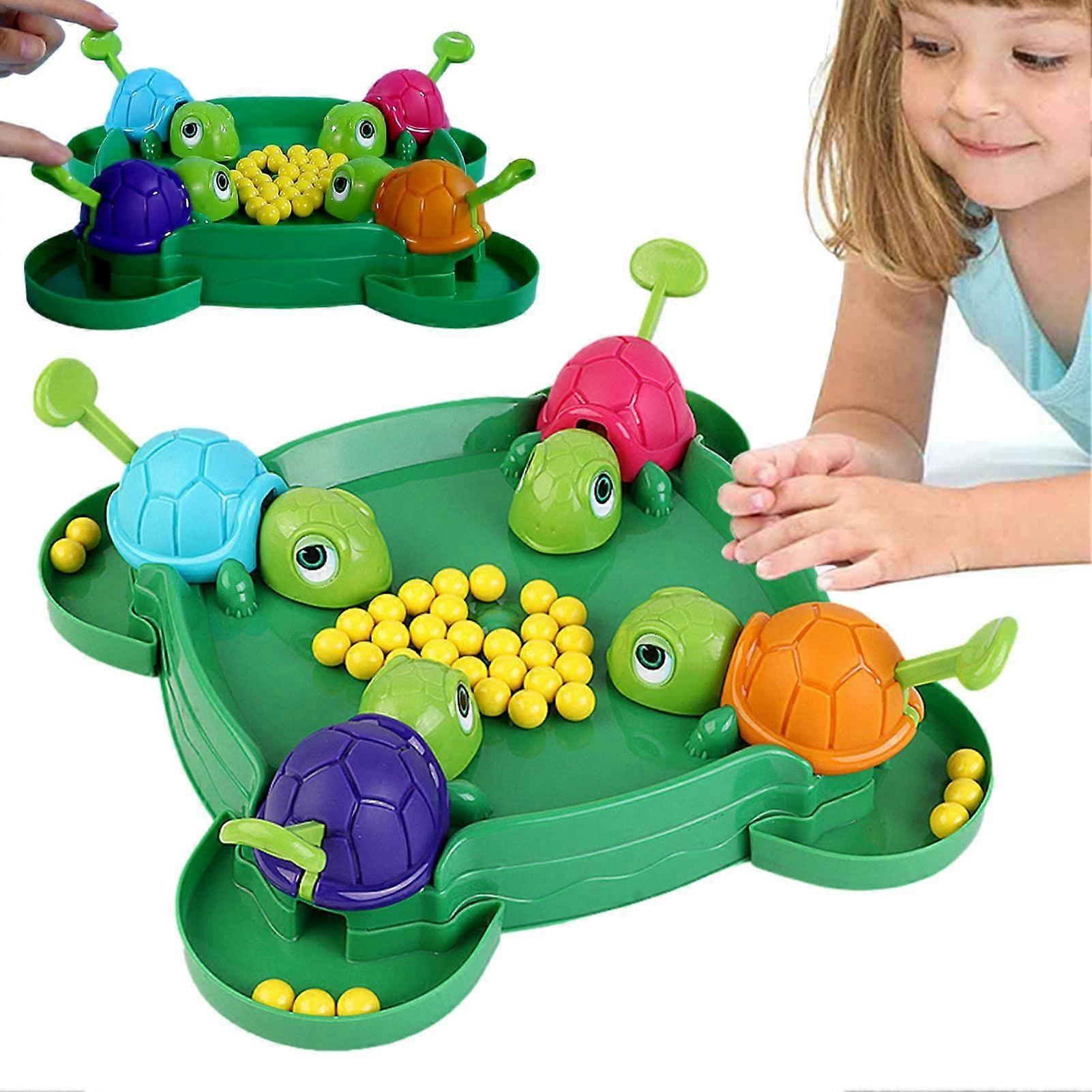Hungry Turtle Game | Board Game for Toddlers Age 3-5, Quick Reflexes Game for 2-4 Players, Educational Preschool Activity