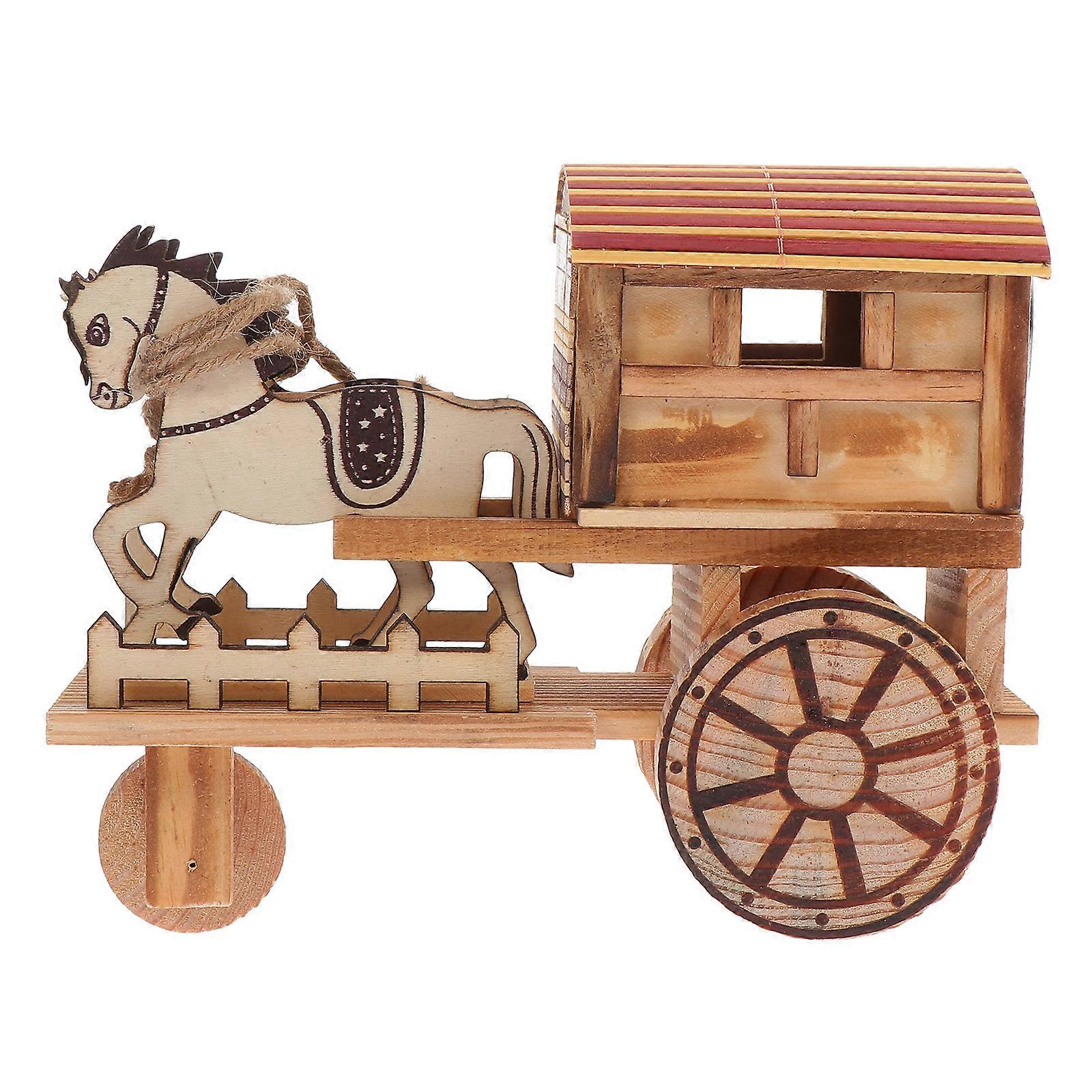 1pc Retro Style Music Carriage Model Melody Toy for Desktop Adornment