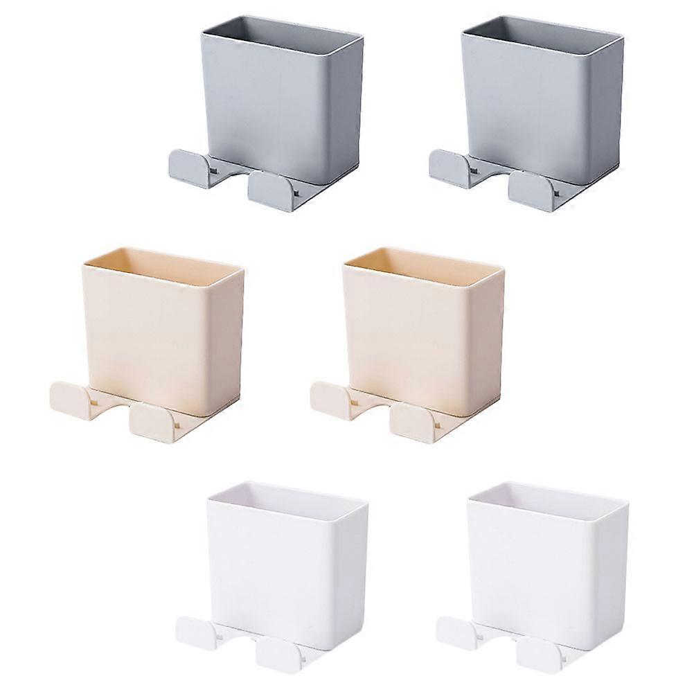 Functional Wall-Mounted Phone Holder Storage Box 6Pcs Suitable For Household Items With Slip-Resistant Features