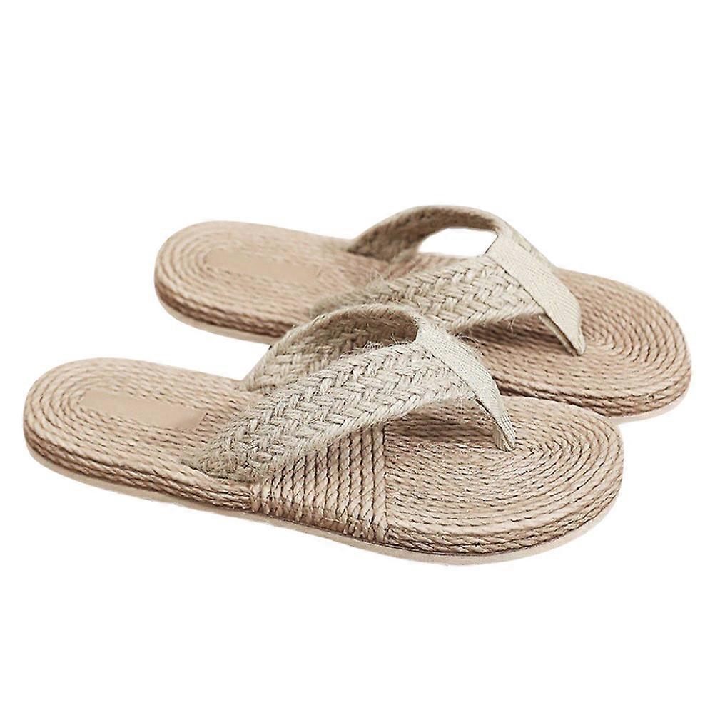 Flat Sole House Slippers Retro Design Japanese Style Summer Use Casual Footwear 10×3.5×0.5 Inches 1 Pair