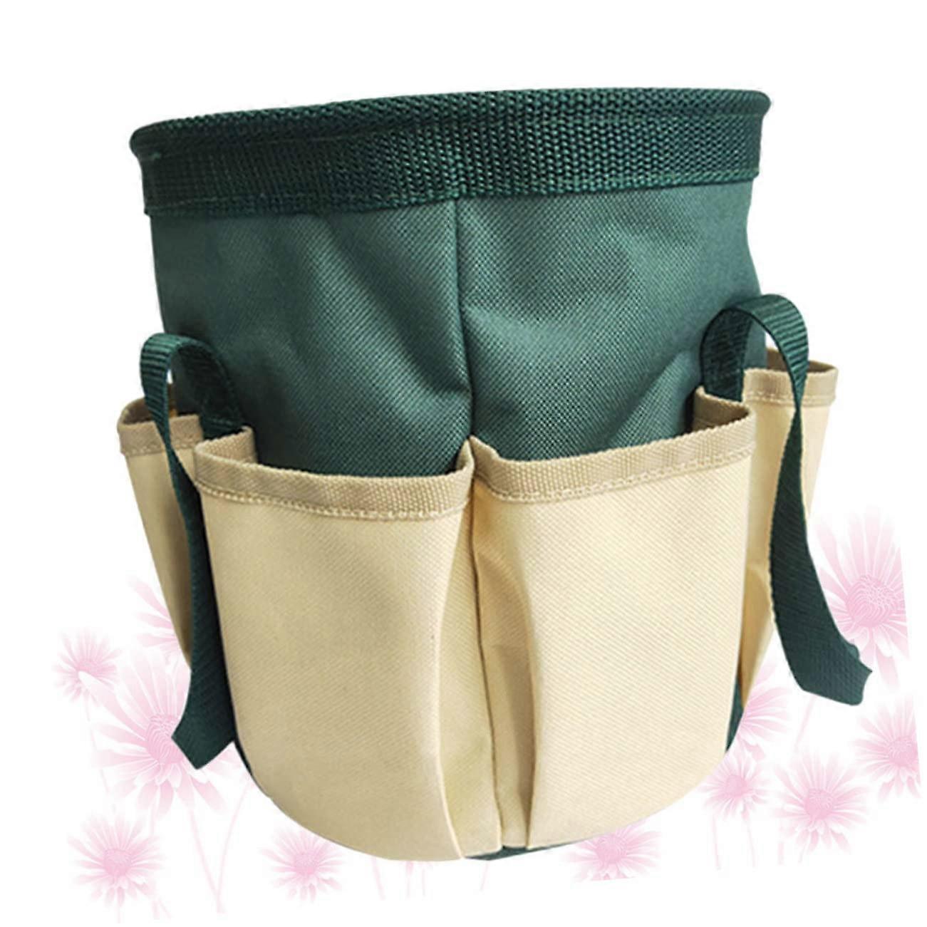 Foldable garden bag, Oxford fabric, multiple compartments, durable design