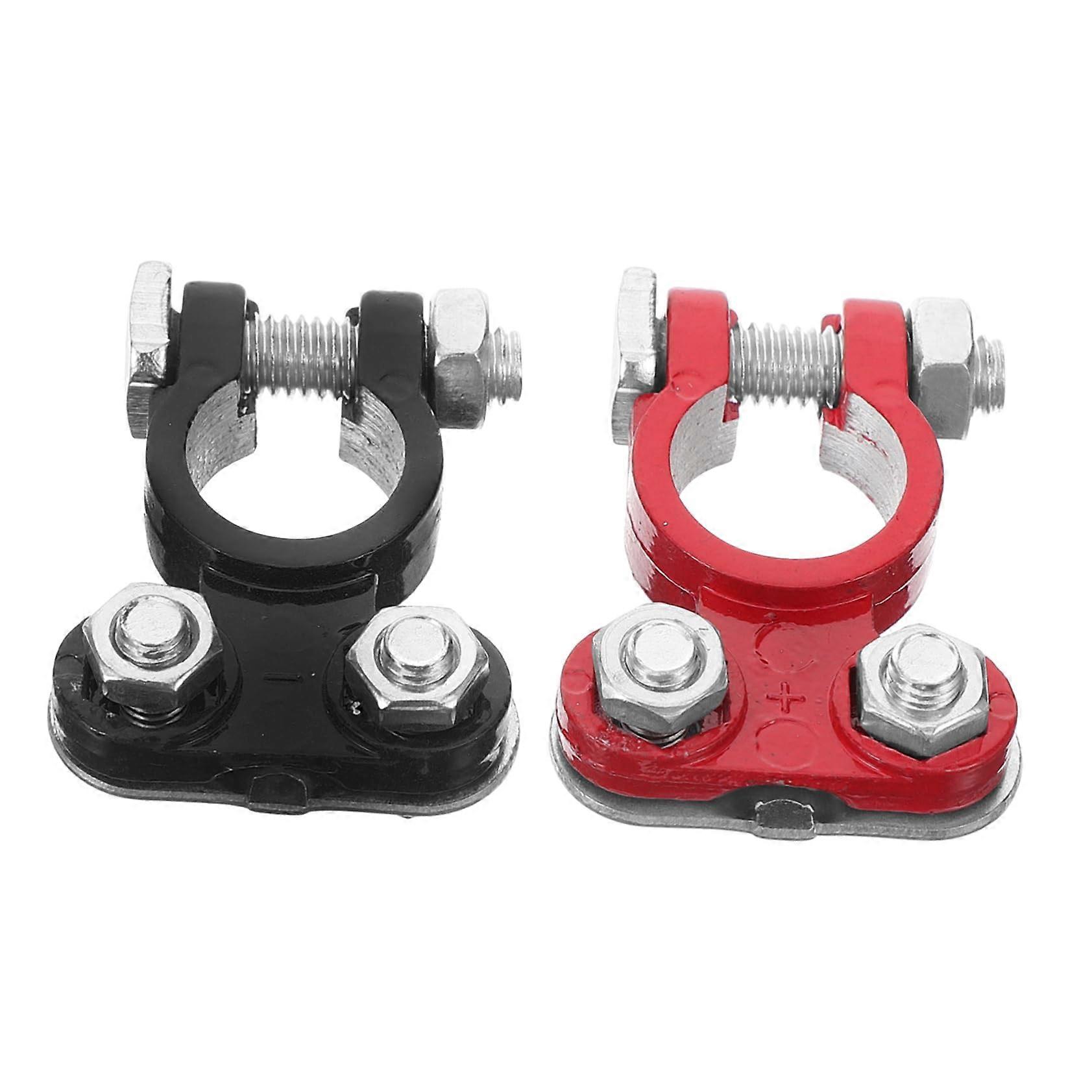 Pole Terminals for Car Batteries - Aluminium Alloy Battery Terminal Stud Clips, Crimping Connectors for Vehicle Compatibility