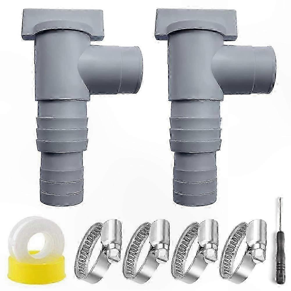 8-Piece Pool Stopcock Set with 32mm Hose Adapter, Maintenance Accessories for Pool Hoses and Valves