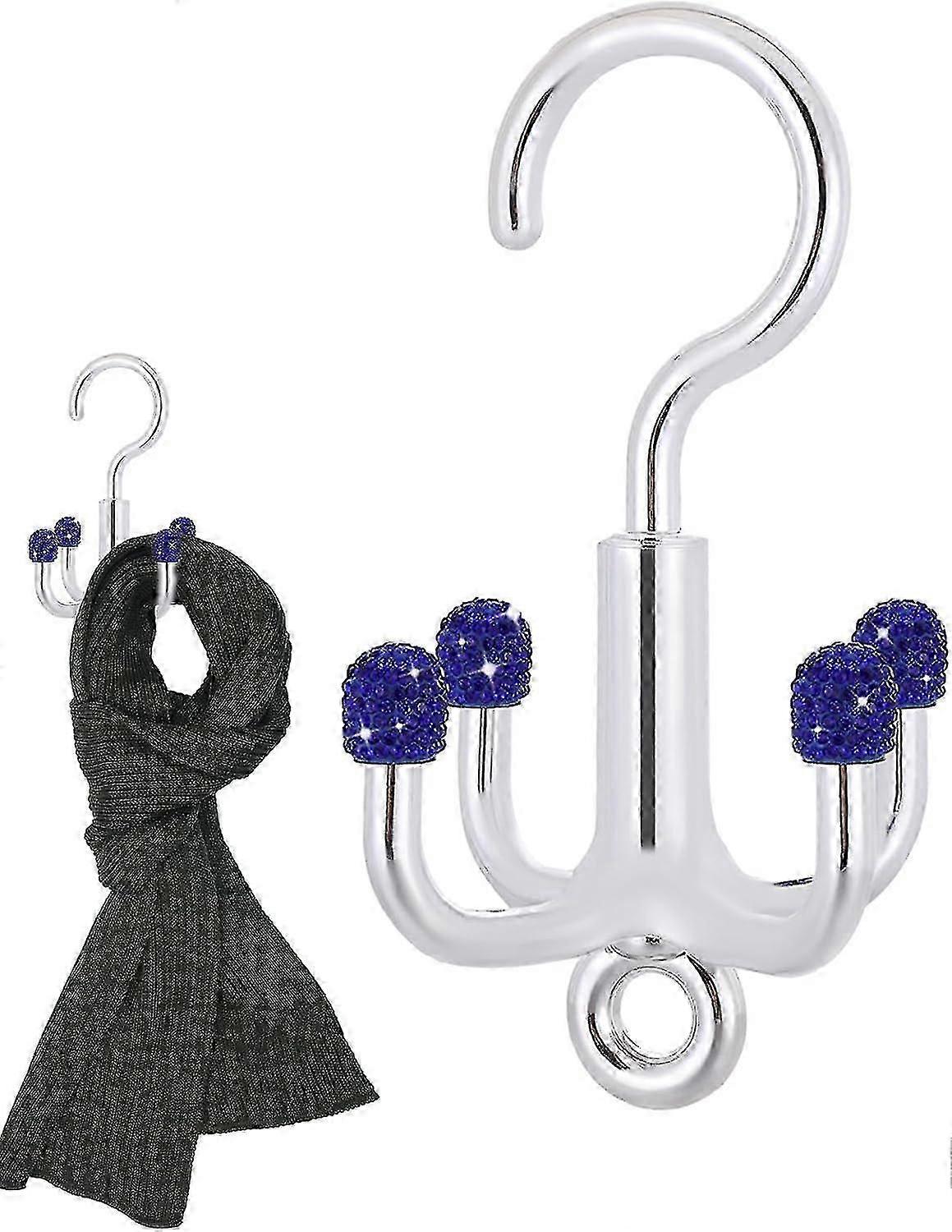 Rotating Scarf Hanger - 360 Degree Rotating Belt Organizer with 4-Claws Hook, Space-Saving Storage Solution