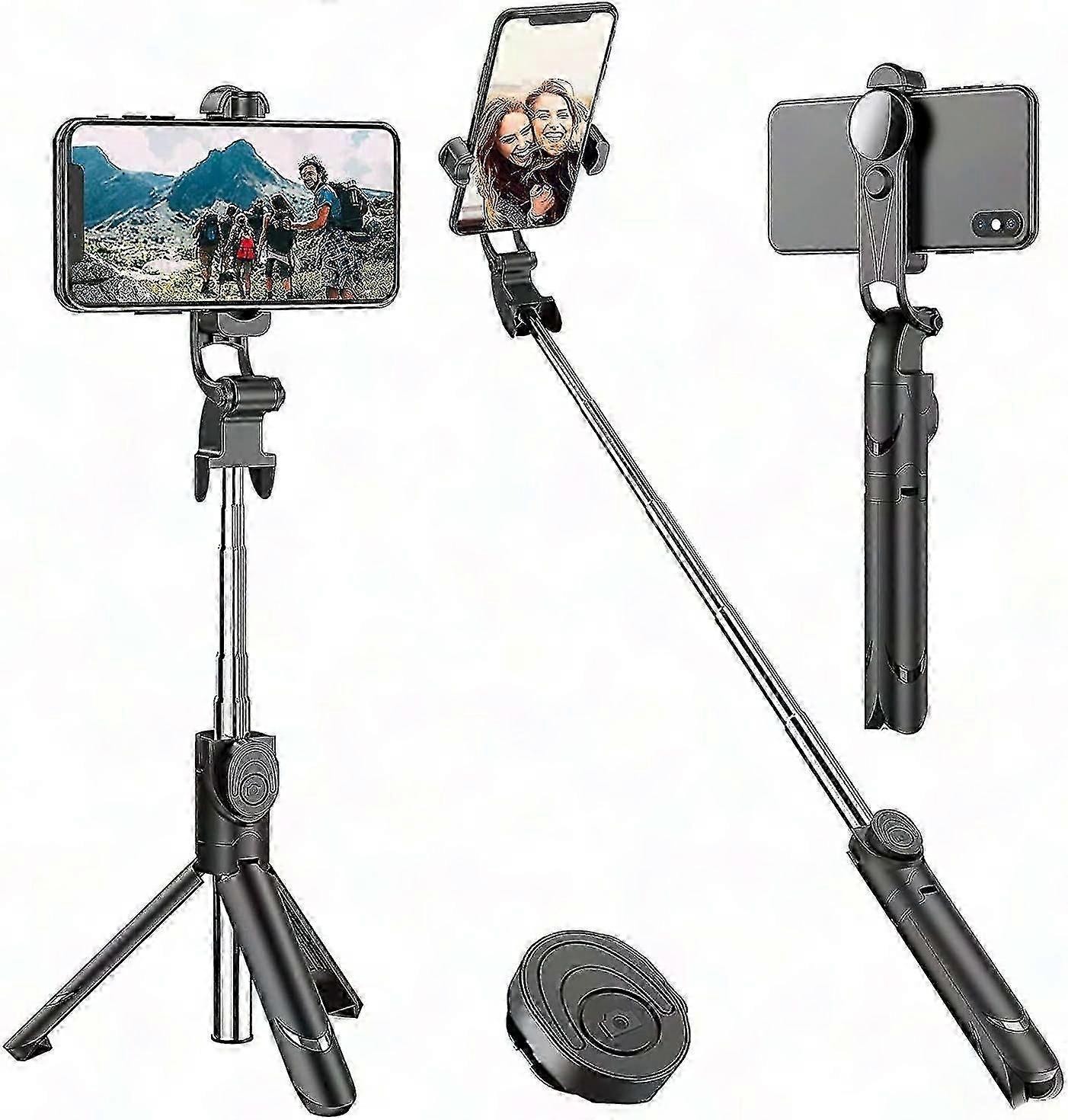 Extendable Selfie Stick with Tripod Stand & Wireless Remote for Phone Photography