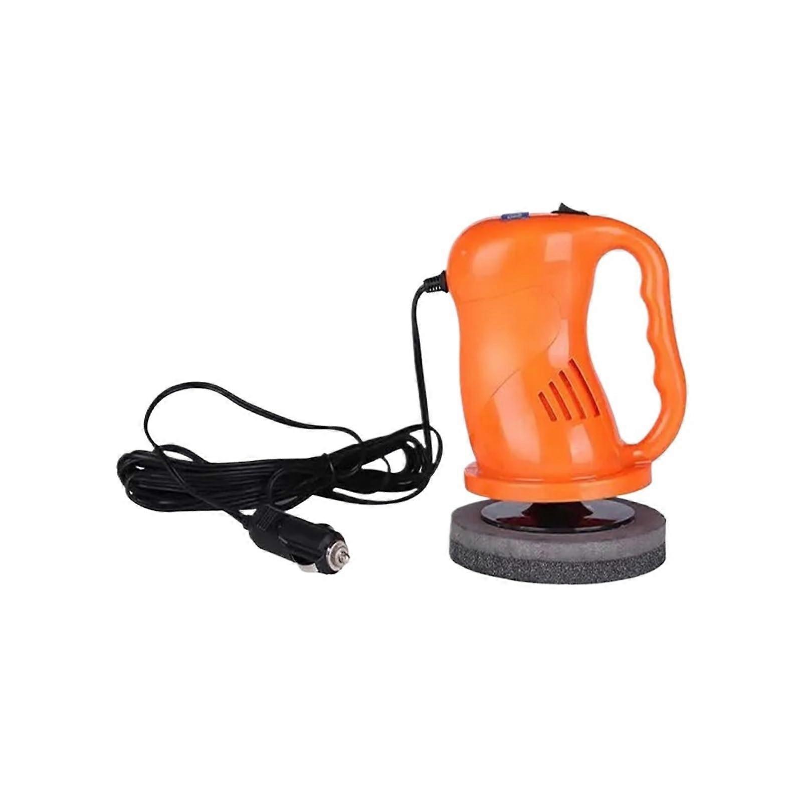 12V cigarette lighter socket interface, electric polishing machine, car polisher cleaner (orange)