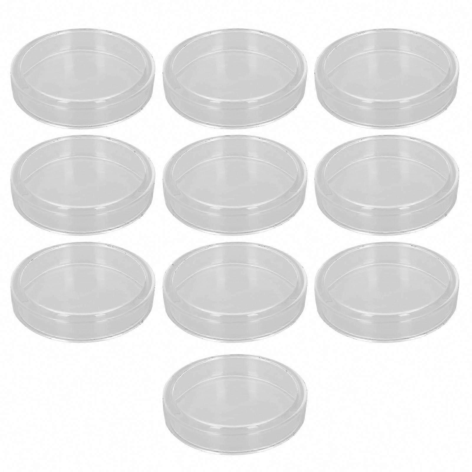10PCS Glass Petri Dishes with Lids for Lab Bioresearch & Experiments