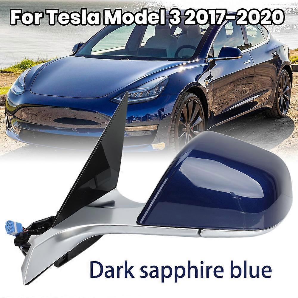 Applies to 13 Pins Door Side Mirror Assembly For Tesla Model 3 M3 2017-2020 Low-End With WIFI Antenna Power Folding Heated Car Accessories