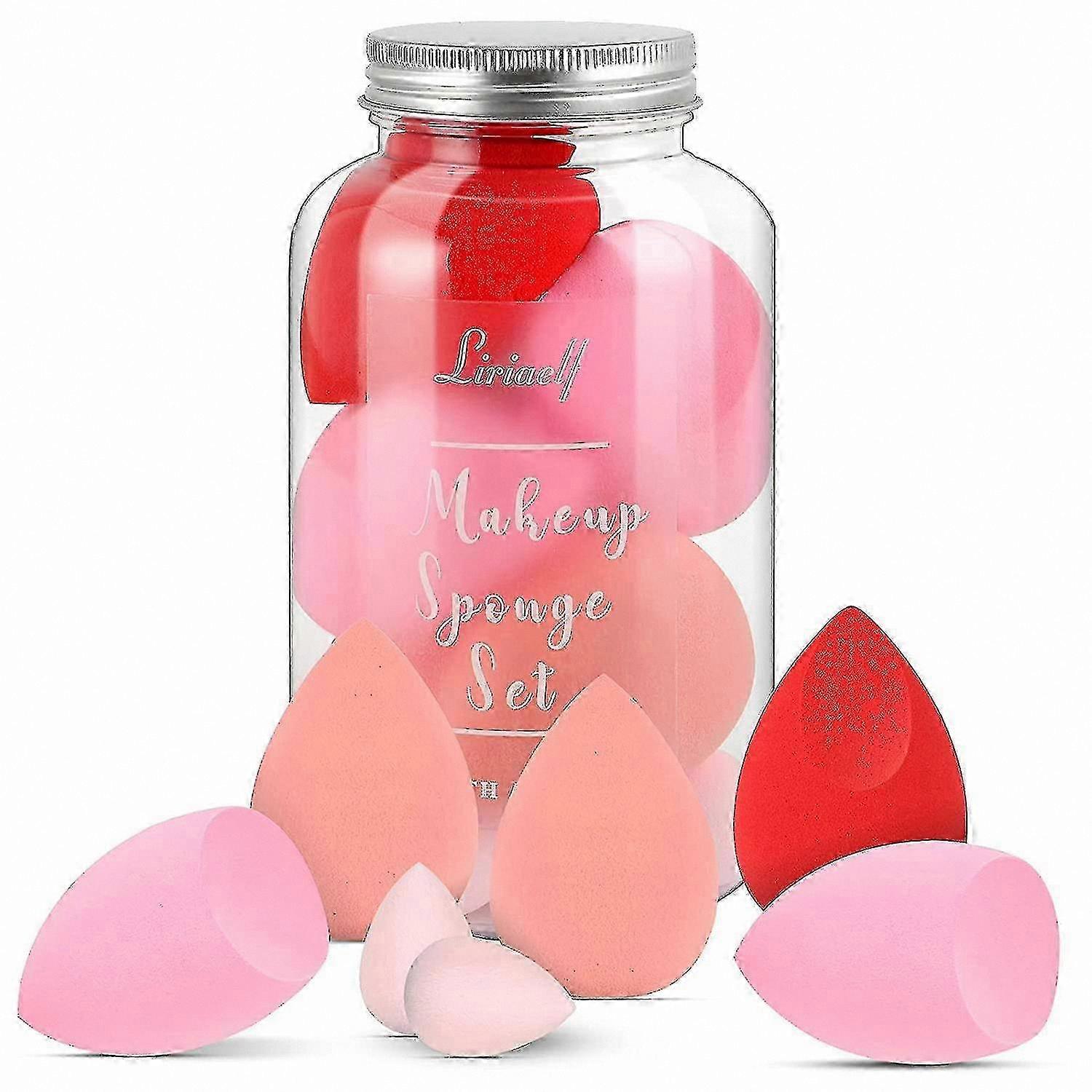 Multi-colored Makeup Sponges Set, 7pcs Blending Tools for Foundation, Includes 5 Regular and 2 Mini Sponges for Smooth Application