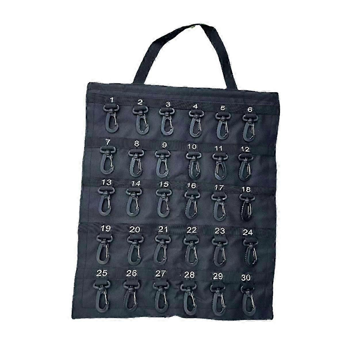 Versatile Roll-Up Key Storage Box, Portable Storage Box, Holds 40 Keys, Security Hook, for Home Office,Safetys Hook Bag