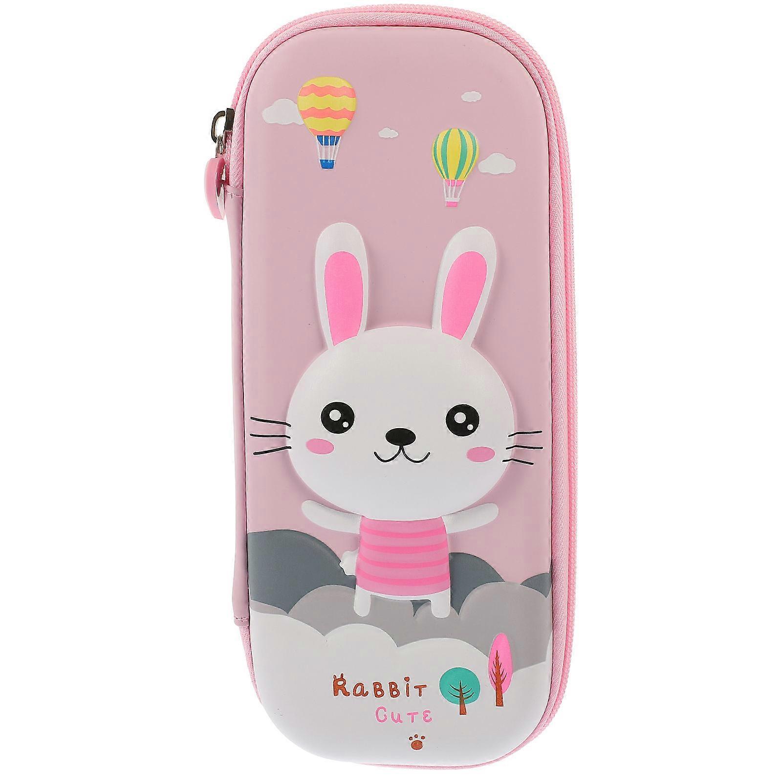 Pink Storage Pen Case for Pupils and Writers in School Use Made of Eva and Polyester with Organizing Function 1Pack