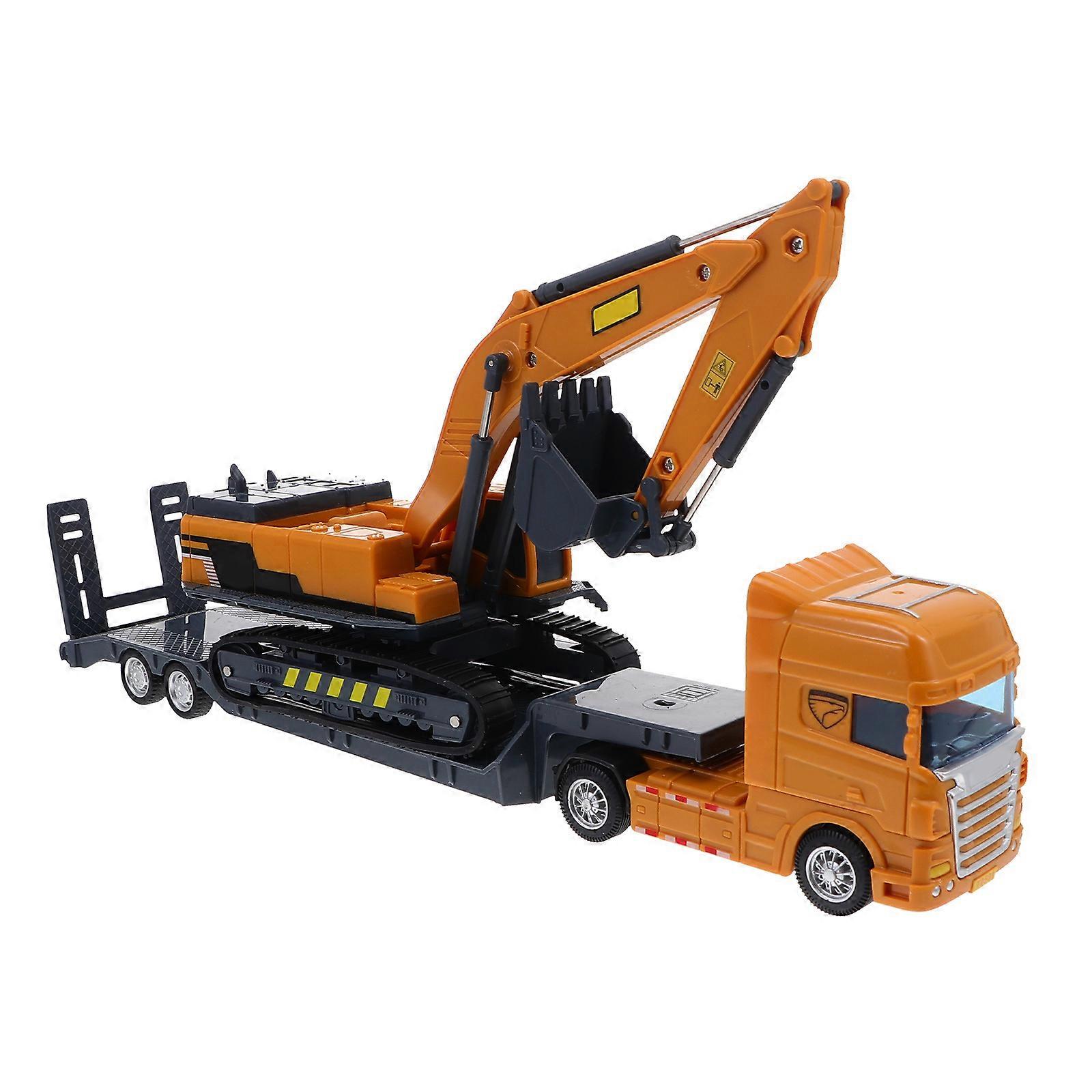 Engineering Vehicle Toy Construction Truck Toys Kids Home Play Yellow Plastic Material Foster Parent-Child Interaction 1 Set