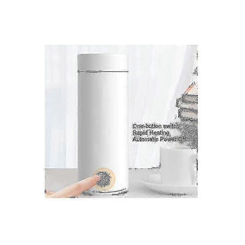 Bärbar resekokare 400ml Snabbkokande med automatisk avstängning, Mini Vit Vattenkokare för hälsosamt te och kaffe på språng