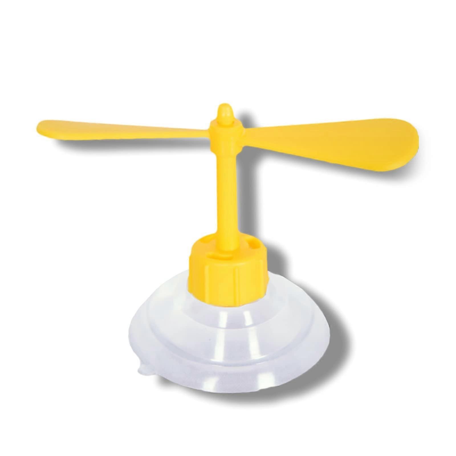 Rotating WindPower Night Light For Helmet Decoration, Motorcycle Helmet Accessory, ABS, Soft Glow, Easy Install, Yellow