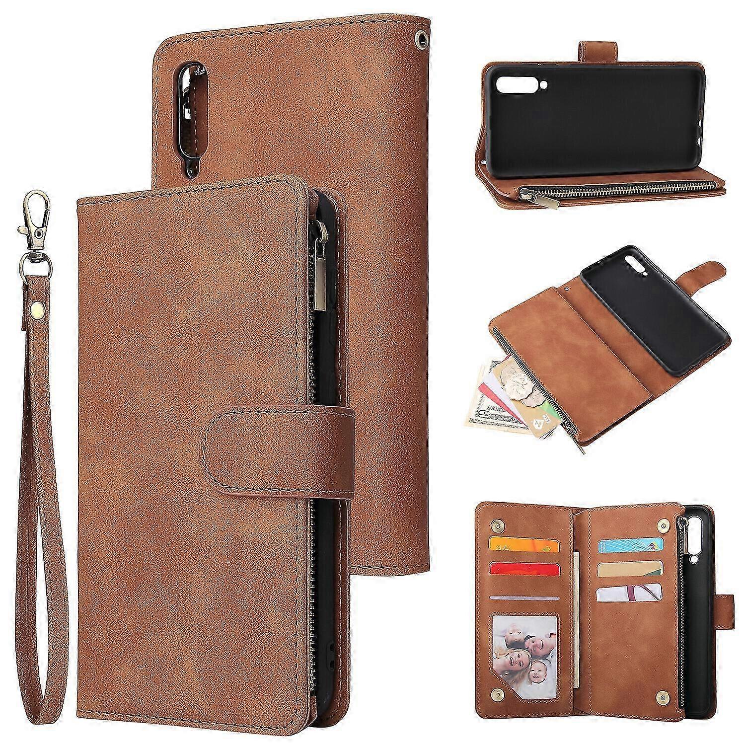 Case for Samsung Galaxy A41 Leather Magnetic Handbag Zipper Pocket ...