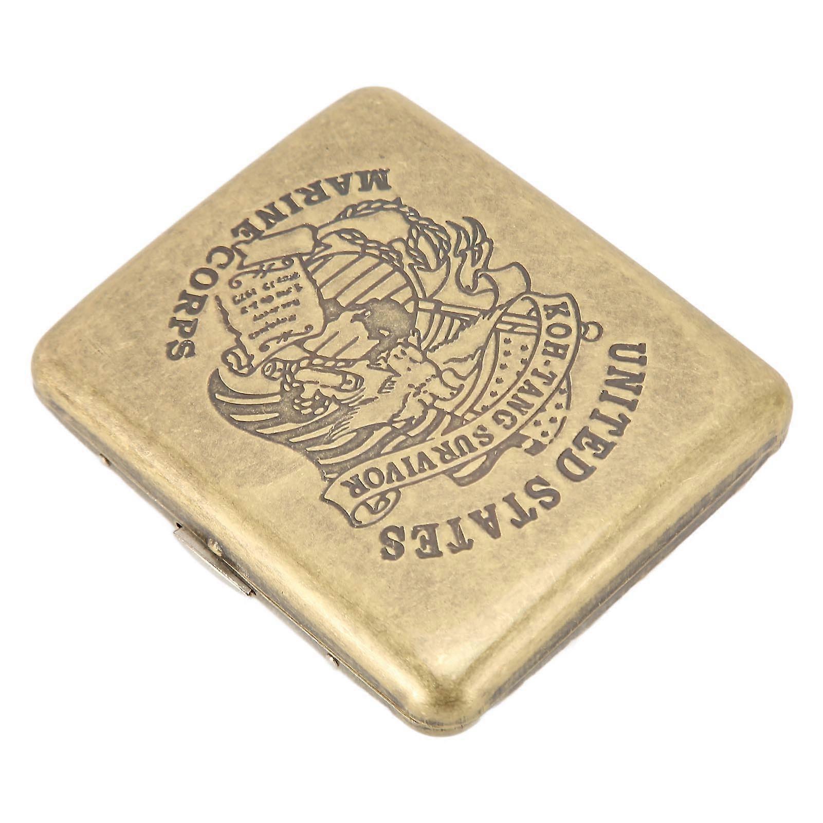 Metal Cigarette Case Double Sided Airtight Portable 9.5x8.5cm