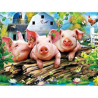 300/500/1000 Piece EZ Grip Jigsaw Puzzle - Three Lil' Pigs