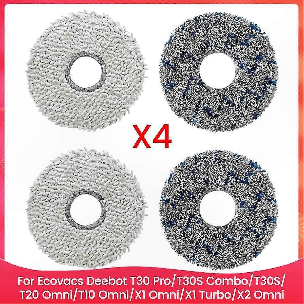 Replacement Mop Pads for Ecovacs Deebot T30 Pro-Compatible Cleaning Accessories