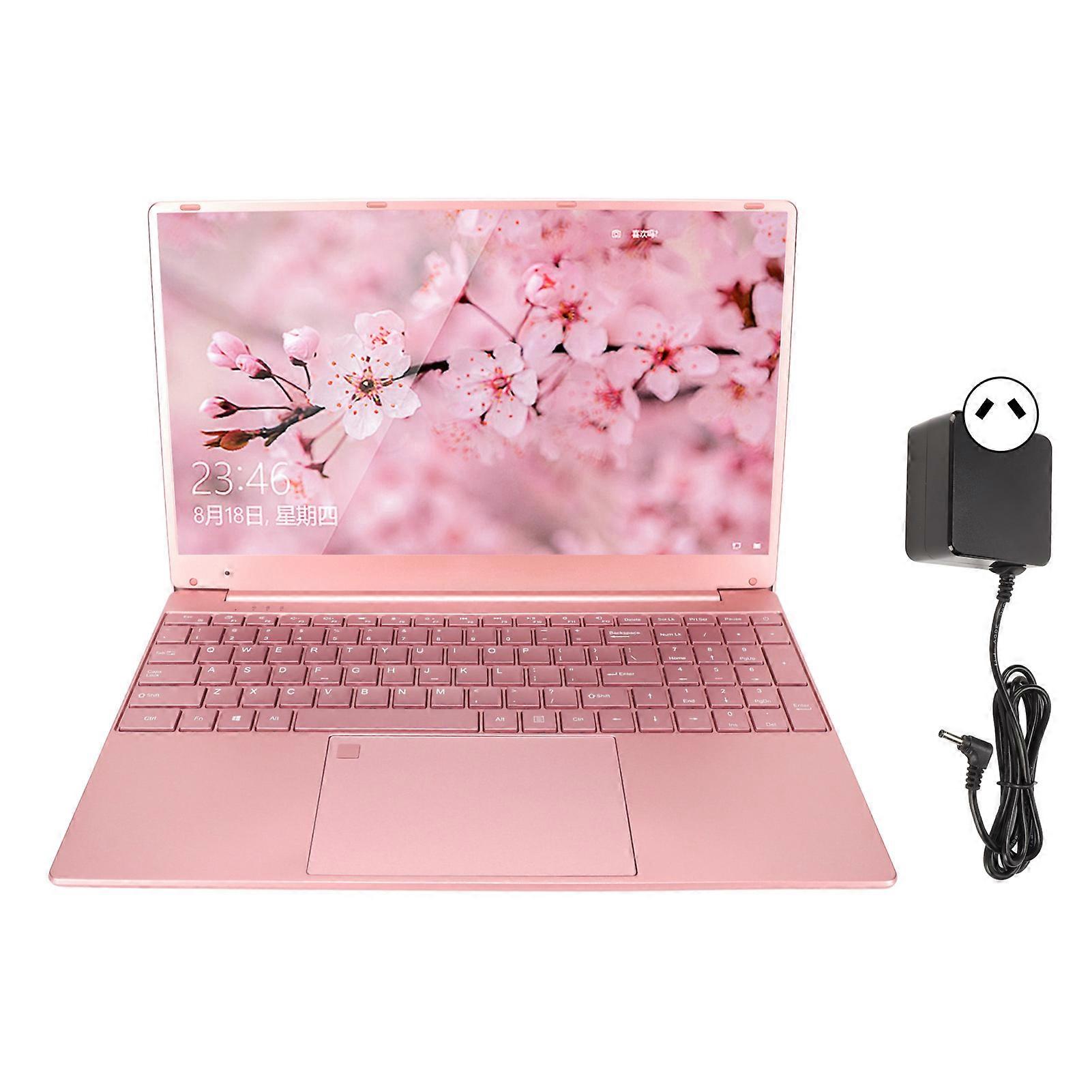 15.6 Inch Pink Laptop Intel J4125 Windows 11 12GB RAM 1080P Display Backlit Keyboard