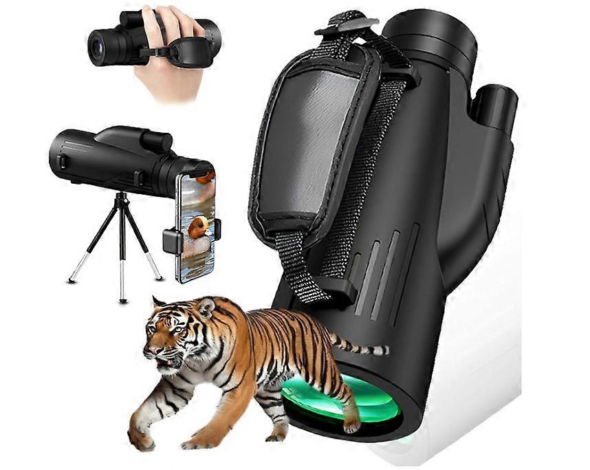 12X50 Monocular Telescope for Adults High Powered,Star Cosmic Scope Space Monocular Compact Telescope,Mini Handheld Zoom Monoculars Telescope(Black)