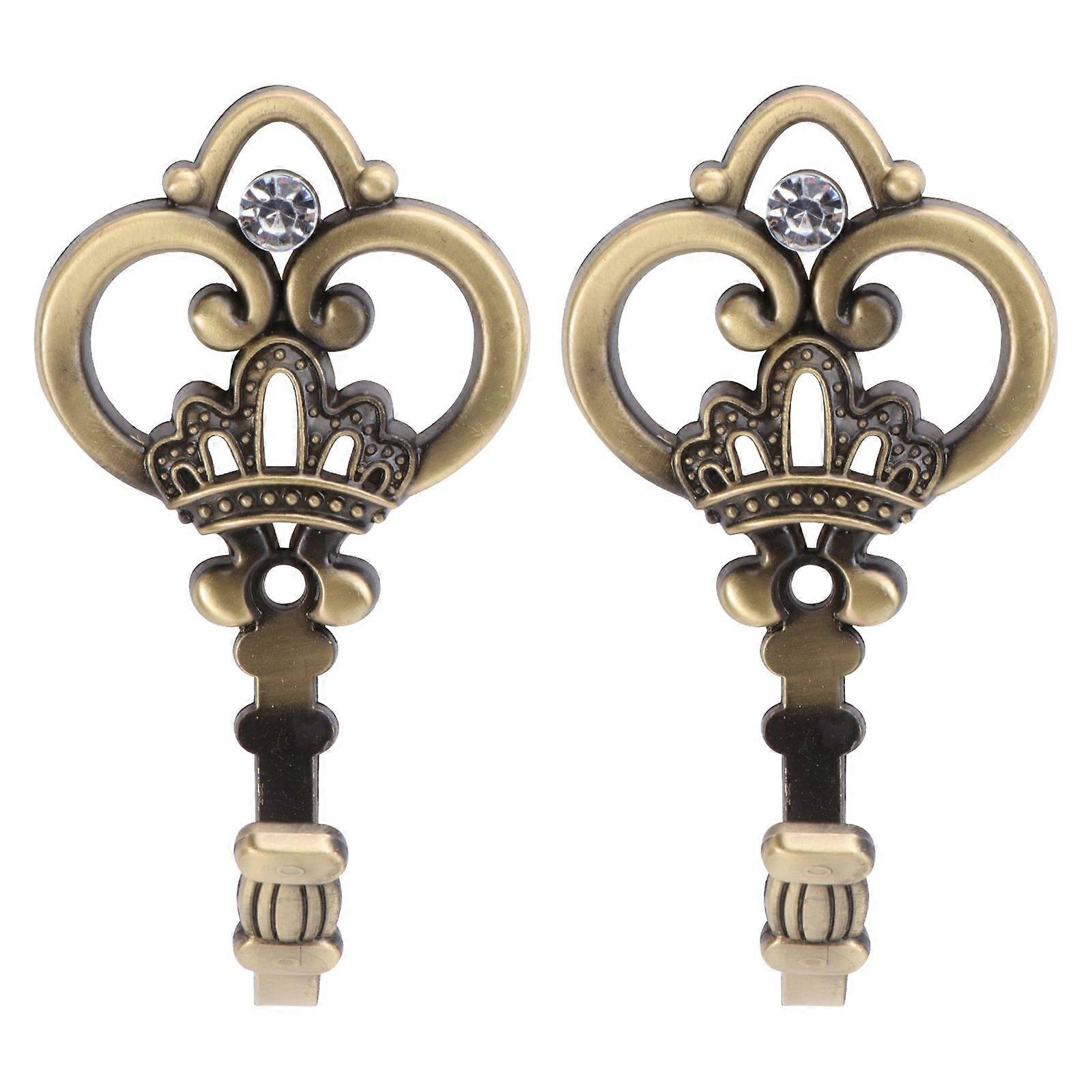 1 Pair Wall Hook Curtain Hooks Simple Hook European Hook Crown Shape Hook