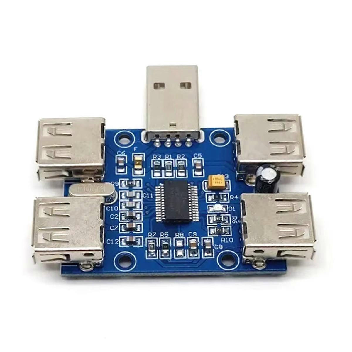 USB HUB USB2.0 HUB 4 Port Controller Usb Expansion Module 6.3V-50V 480Mbps Plug and Play Driver-Fre