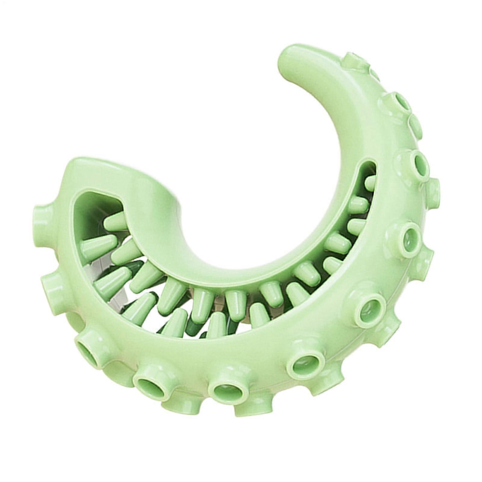 Dog Food Dispenser Toy For Aggressive Chewers Interactive Dispenser Squid Hand Enrichment Green