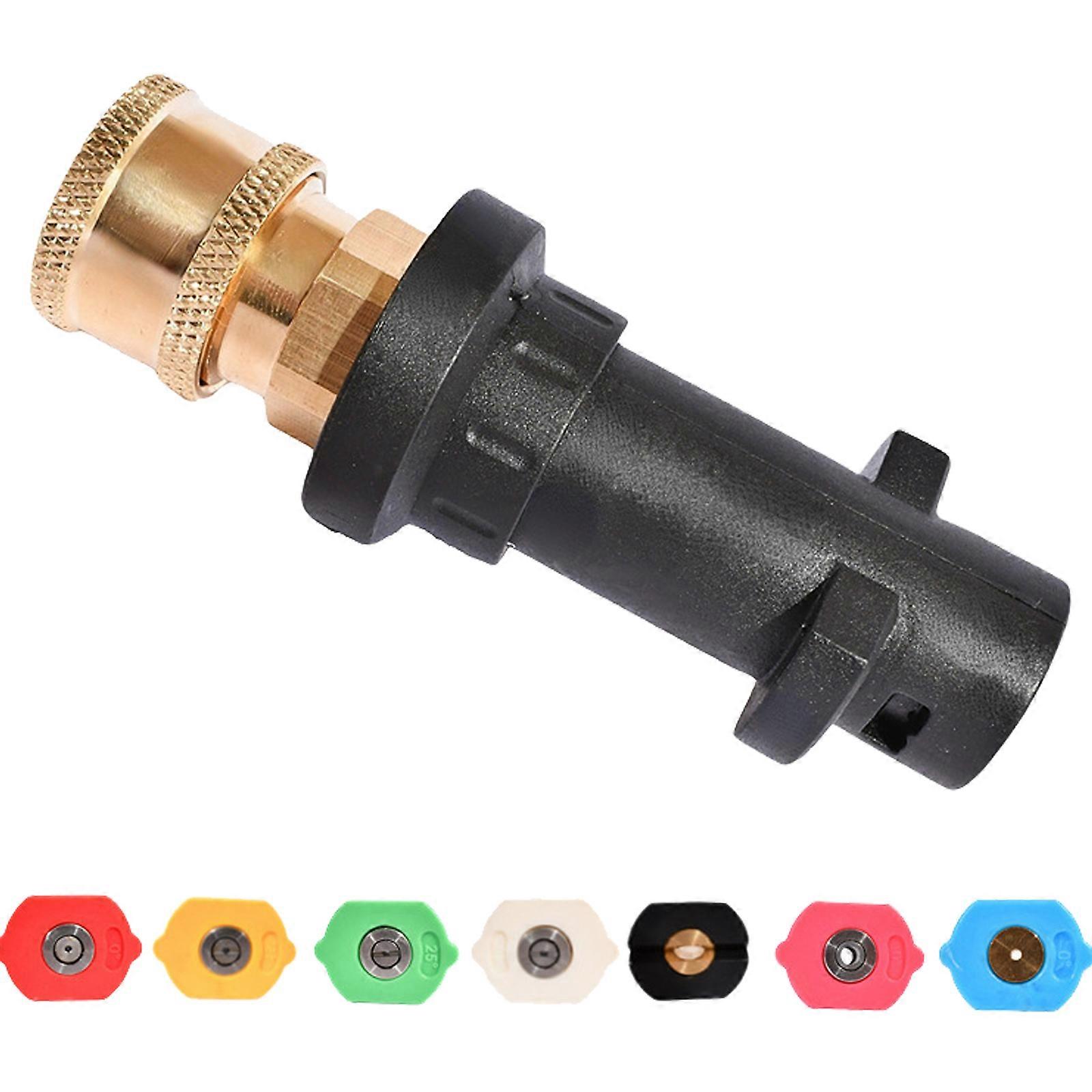 Replacement Washer Attachment for Karcher K2 K3 K4 K5 K6 K7 High Pressure Washer Adapter 1/4in Quick Connect Fitting Multicolor