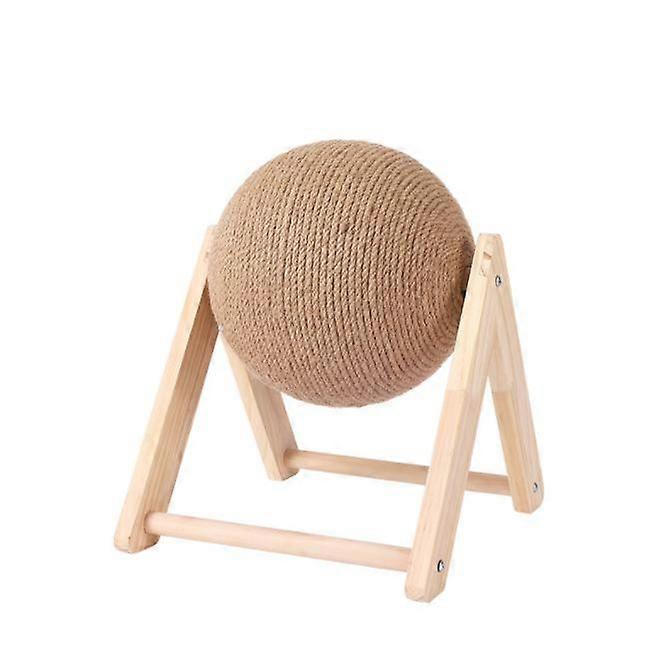 Wear-resisting And Non-shrinking Solid Wood Grinding Claw Vertical Cat Toy Sisal Cat Catching Ball
