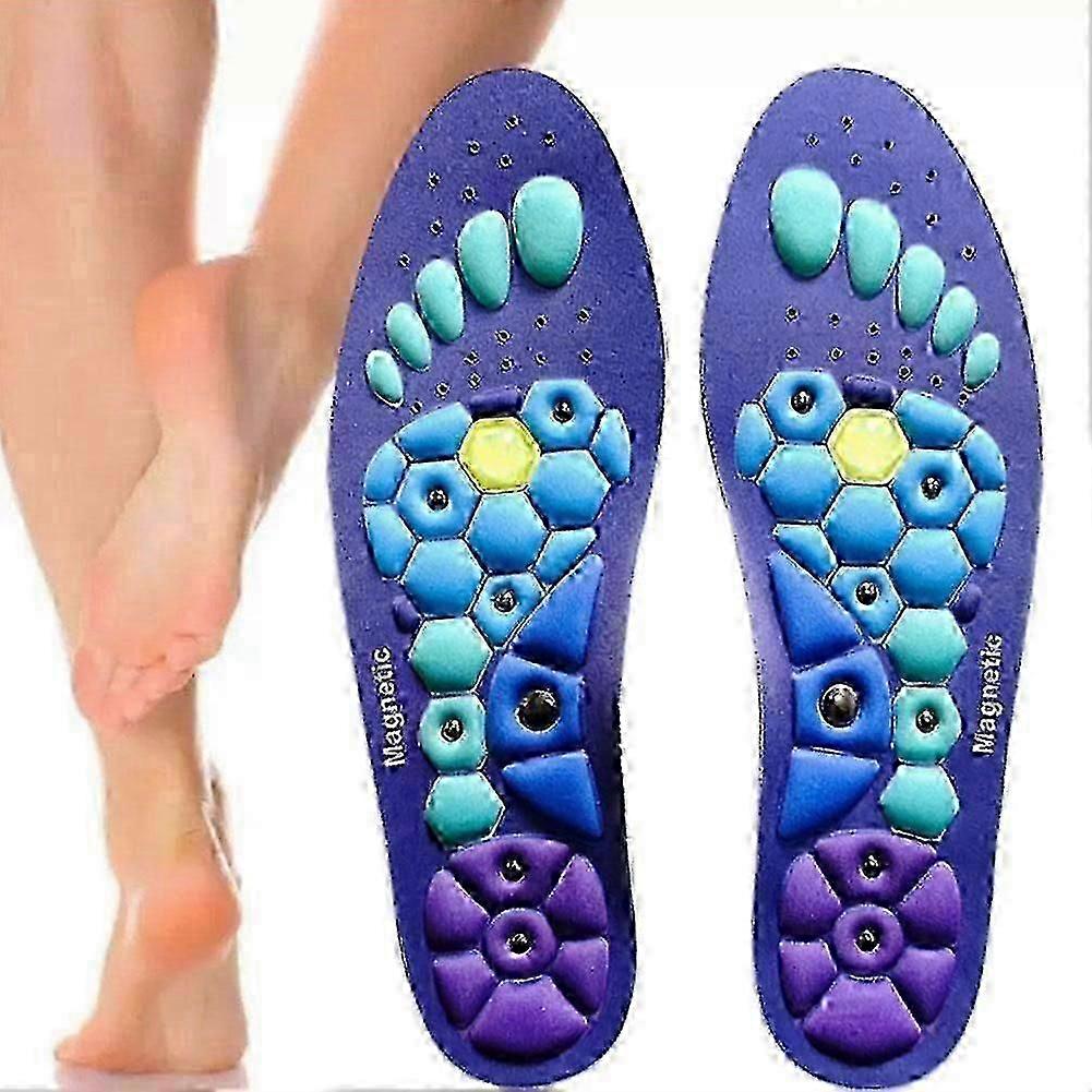 1 Pair Magnetic Acupressure Insoles Unisex Foot Arch Support Promote Circulation Relieve Fatigue Orthopedic