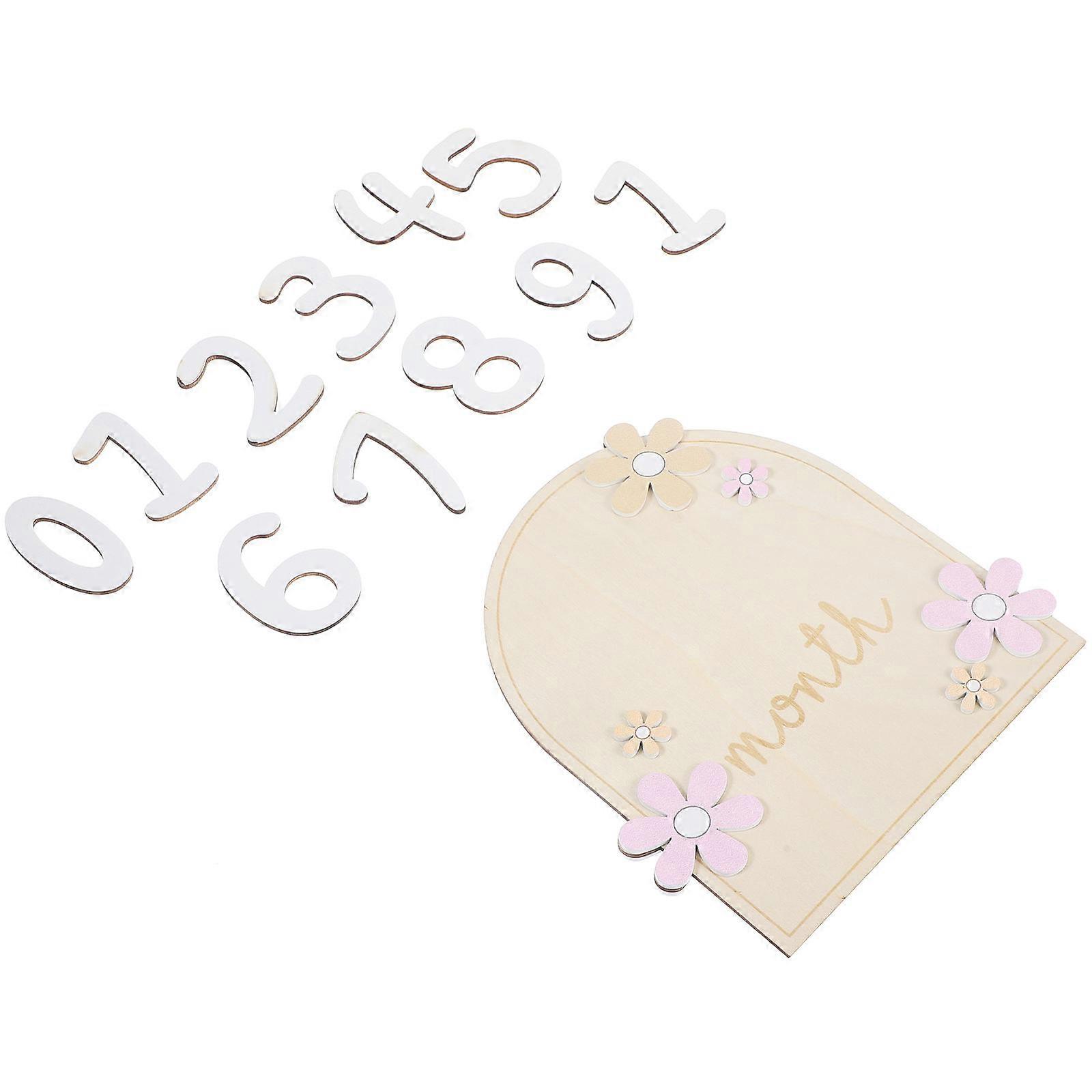 Assorted Monthly Milestone Card Wooden Signs for Decor 2Sets