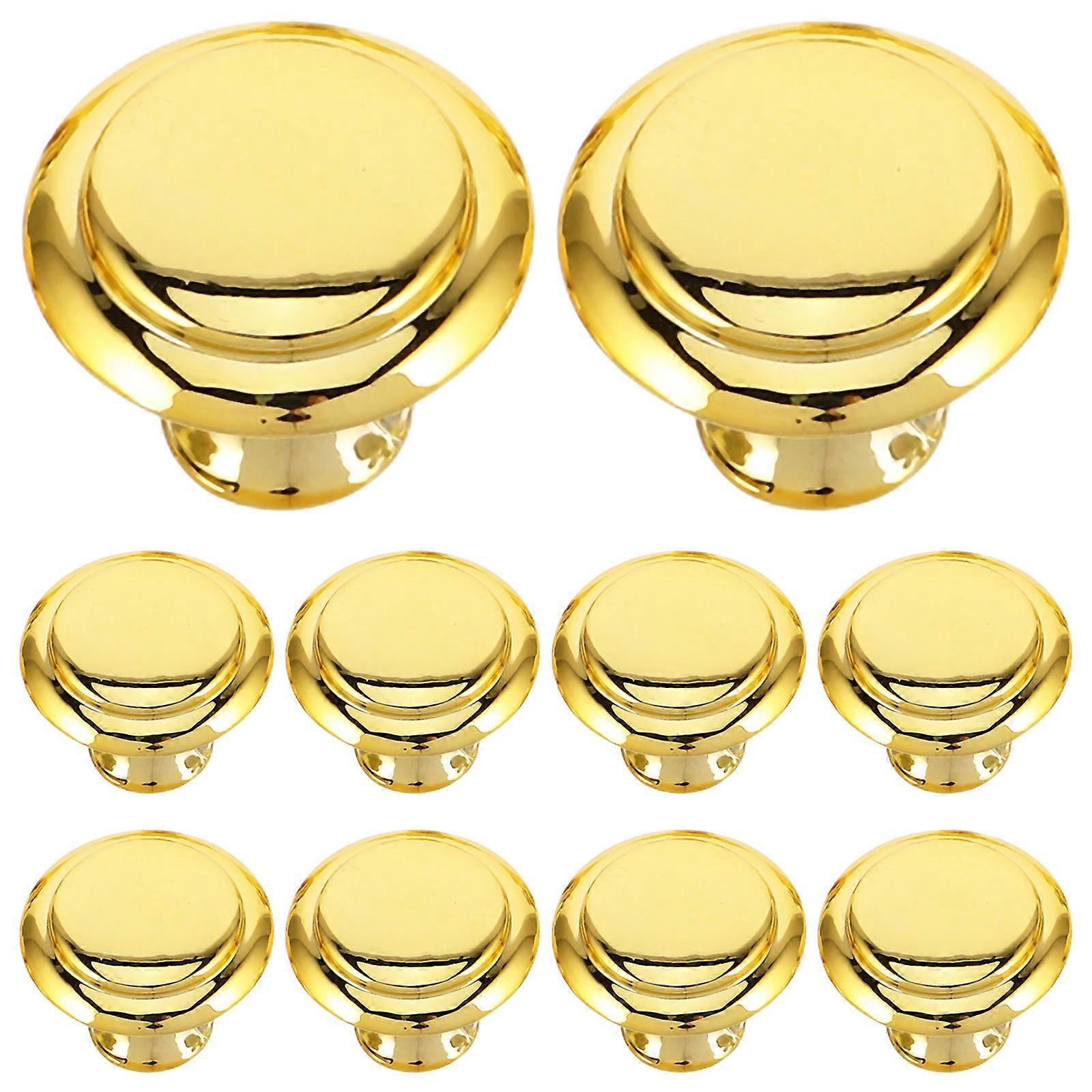 10Pcs Gold Mushroom Knob Cabinet Handle for Drawer Pull Single Hole Use