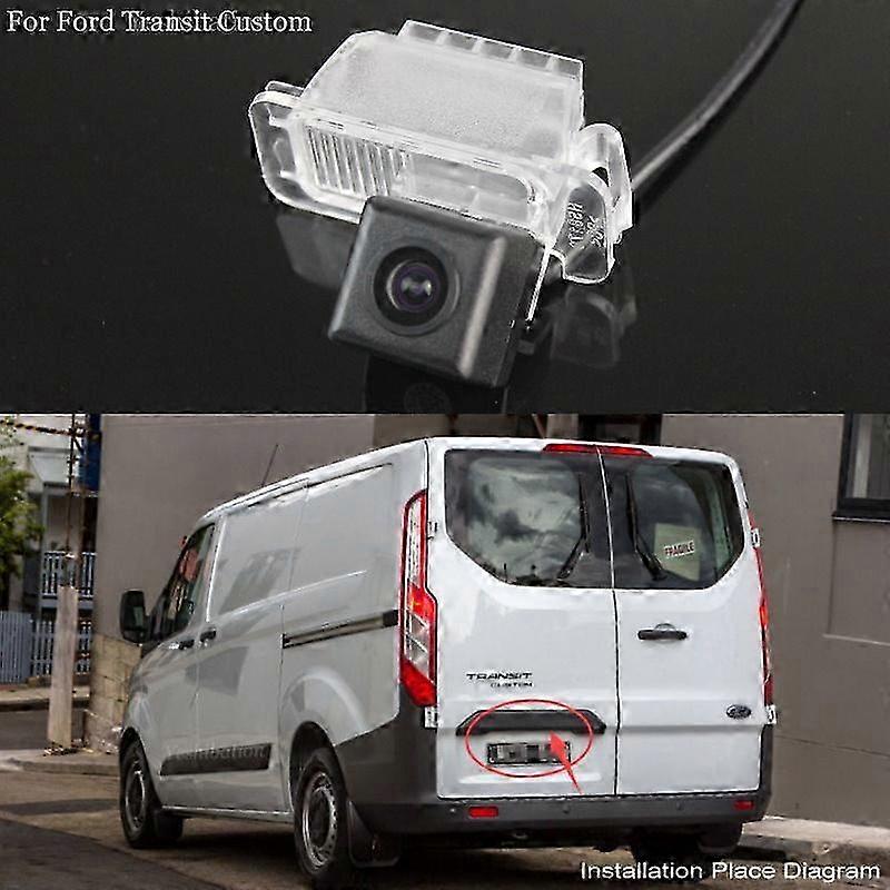 Ford Transit Custom 2012-2018 HD CCD Night Vision Backup Camera with Yeshibation Reverse Parking Aid