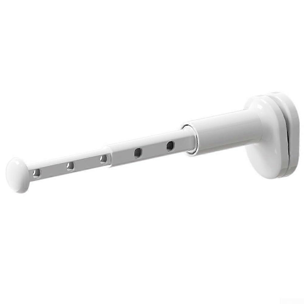 Portable Frame Clothes Hanger Foldable Telescopic Indoor Drying Rack Space Saving ABS White 30cm Extended