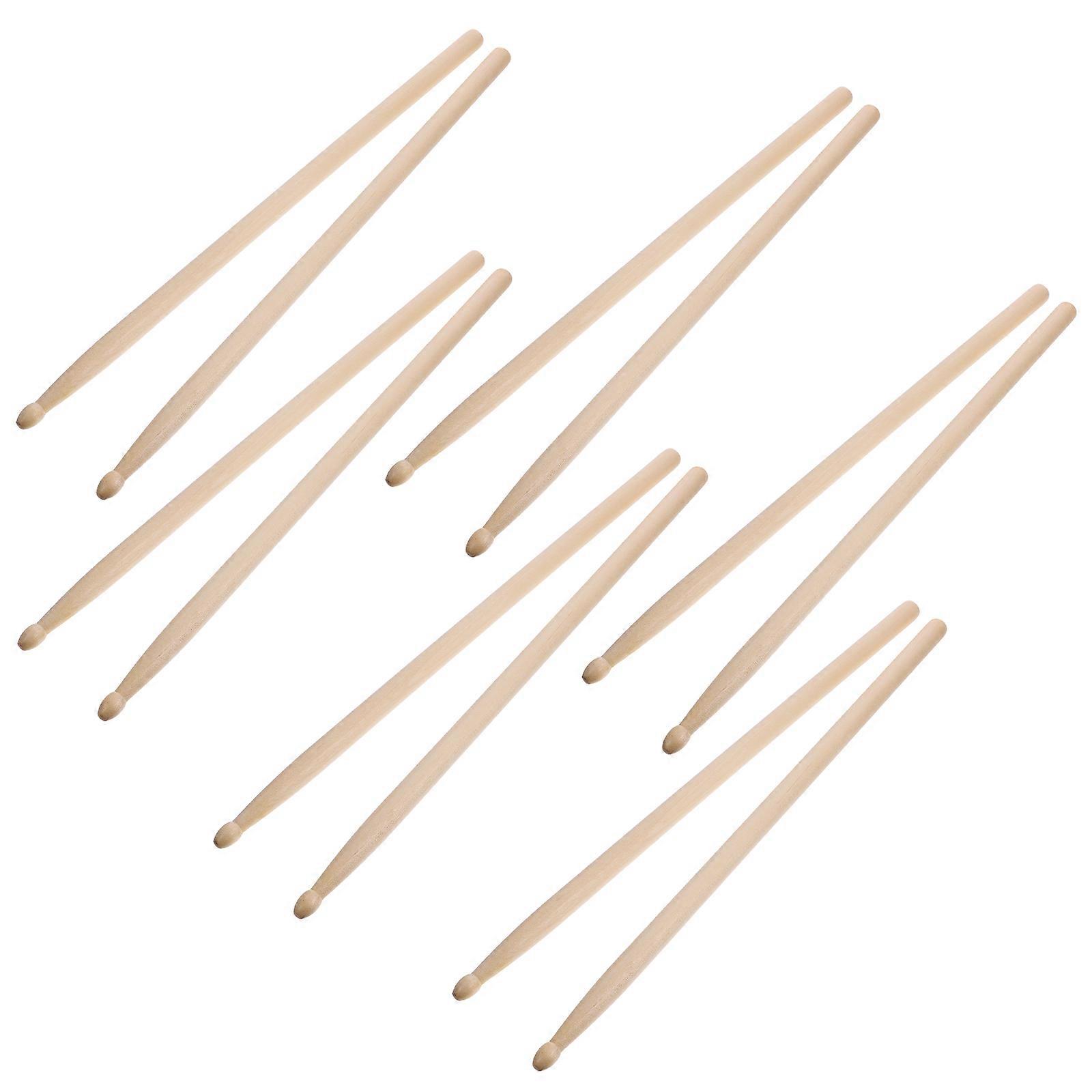 Drumsticks for Drums Wood Drumsticks with Ergonomic Design 6Pairs