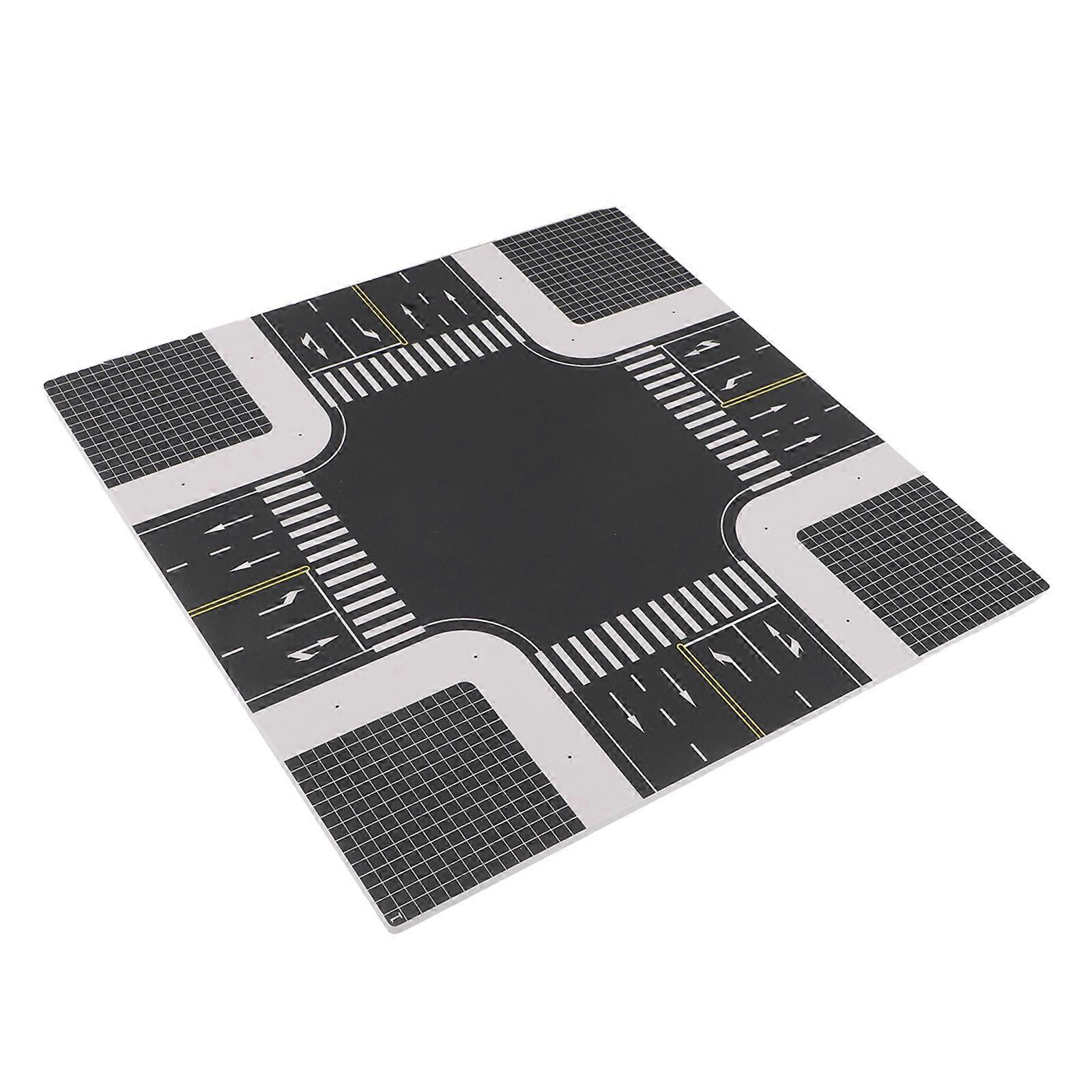 Traffic Road Board for Sand Table Decoration 5Pcs Plastic Black