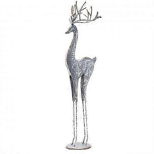 Silver Reindeer Ornament