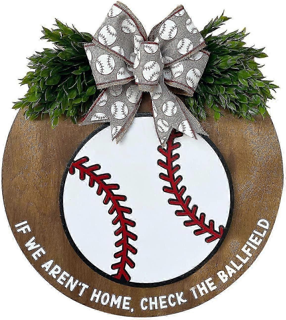 Baseball Welcome Door Sign Decor, Funny Spring Festival Seasonal Home Welcome Sign Decor Birthday Gift Tw