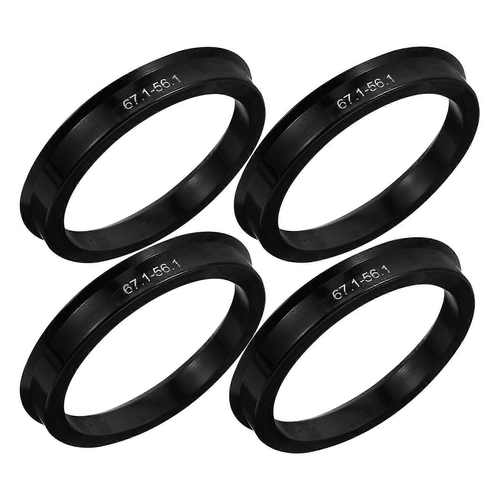 4pcs טבעות רכזת גלגל לרכב טבעות מרכזיות לרכב רכזת פלסטיק מתאמים נשאים (67.1-56.1)