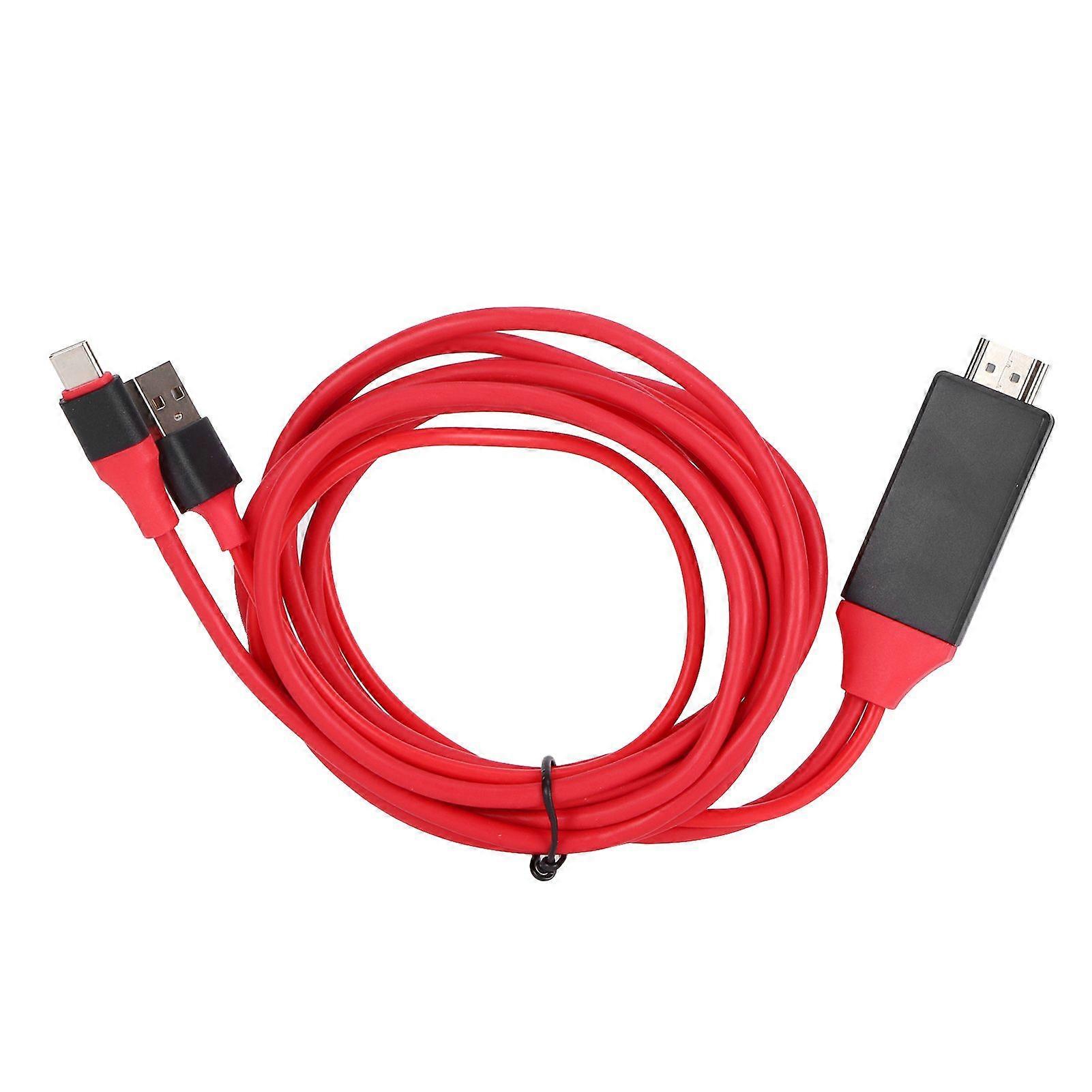 4K TypeC to HDMI Adapter Phone Laptop to Display Audio Video Cable Adapter Converter