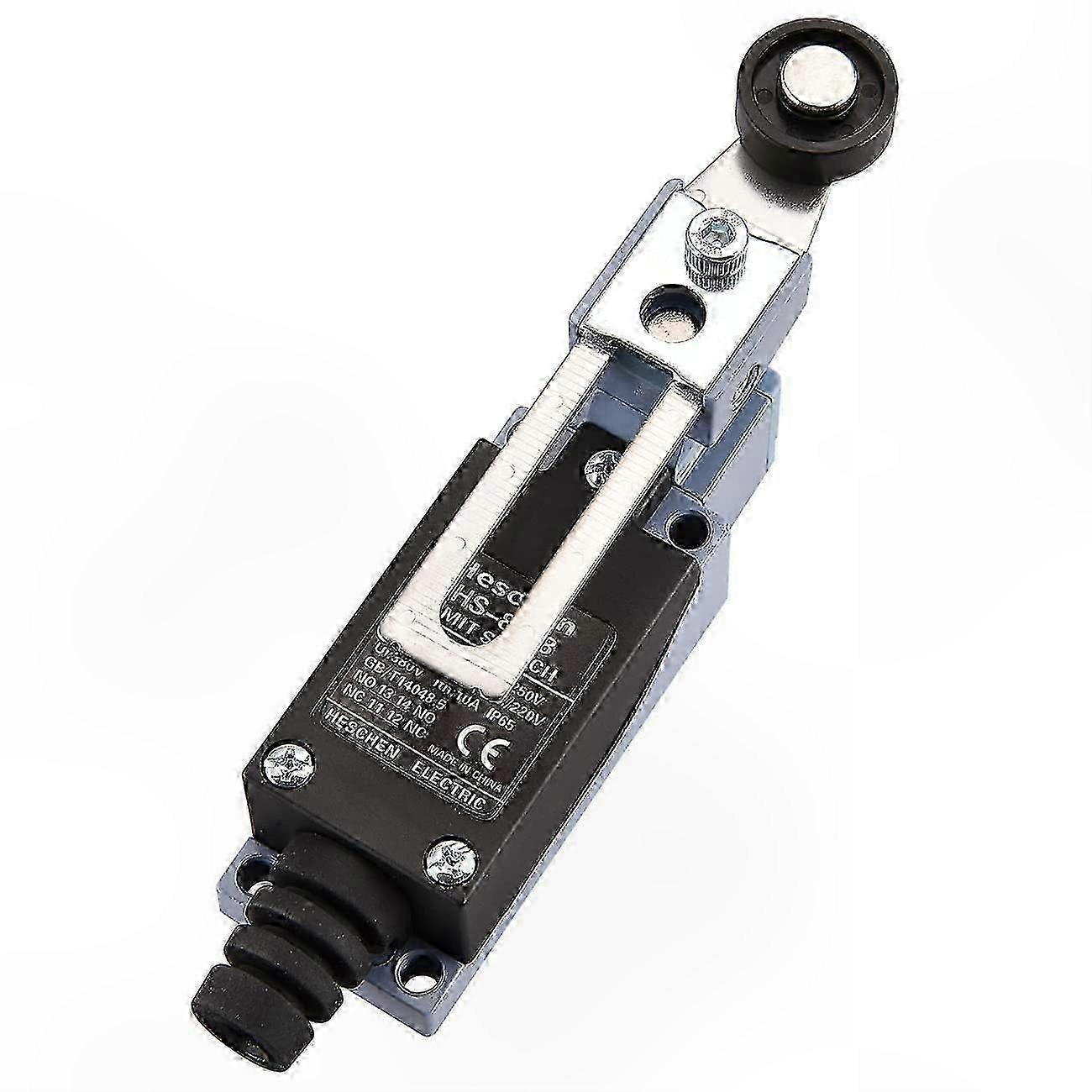 Adjustable Roller Lever Limit Switch, 10A 250V AC SPDT Momentary, IP65 for CNC Mill Plasma Applications