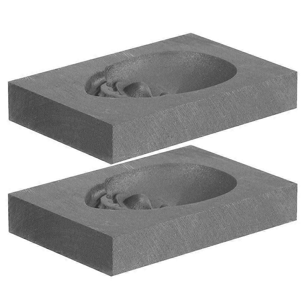 Skull Head Graphite Mold for Metal Ingot Casting 8Pcs DIY Craft Tool
