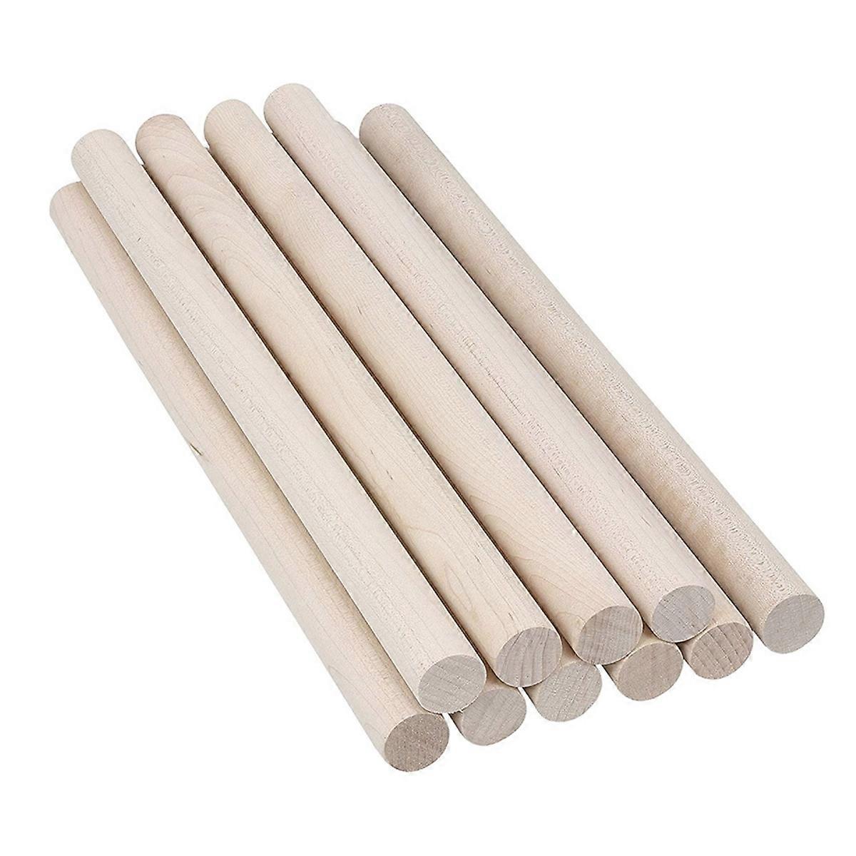 50Pcs Wooden Dowel Rods Unfinished Wood Dowels, Solid, Sanded Smooth