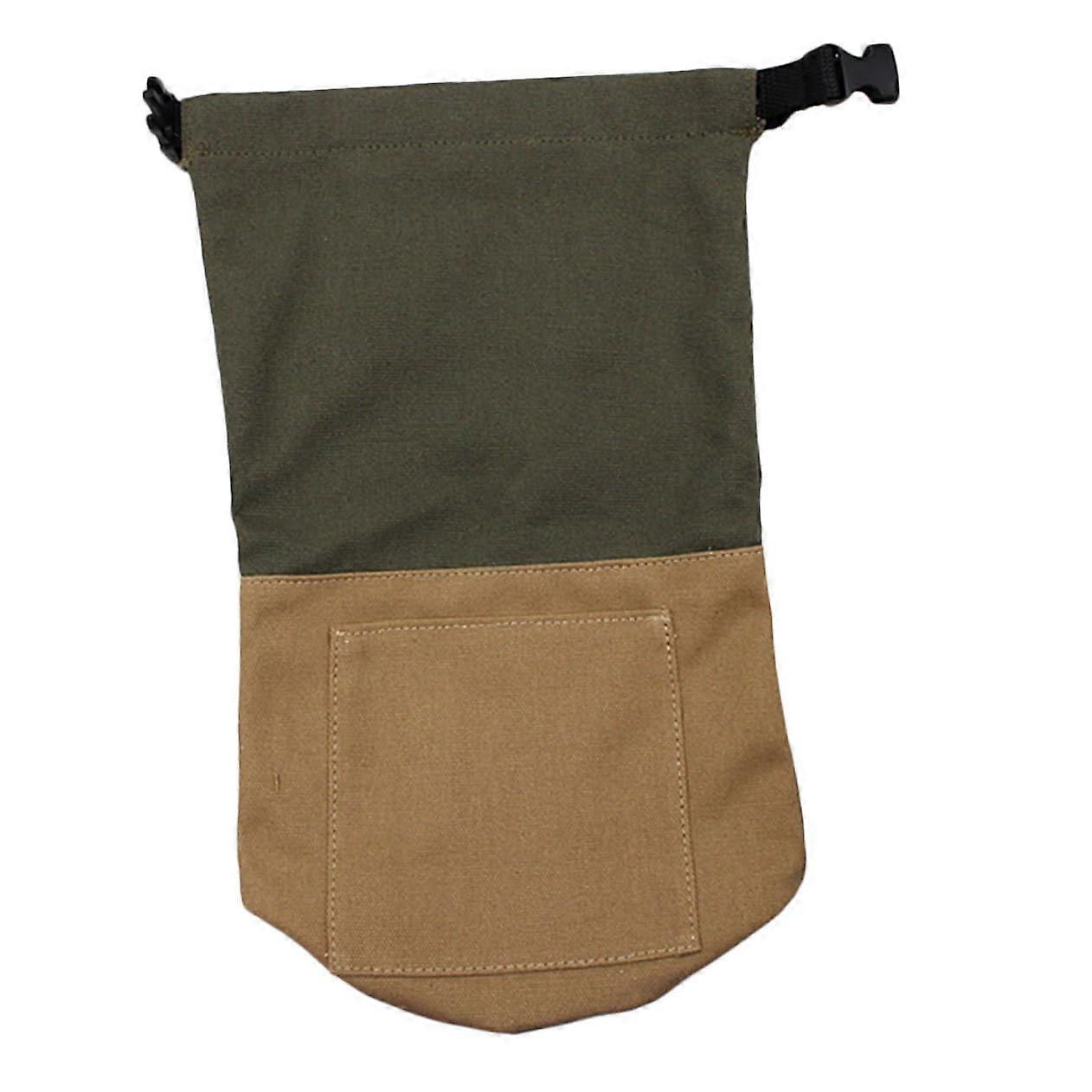 Retro Canvas Kerosene Lamp Bag Portable Handheld Oil Lantern Storage Tote Camping Dustproof Cover Green Brown