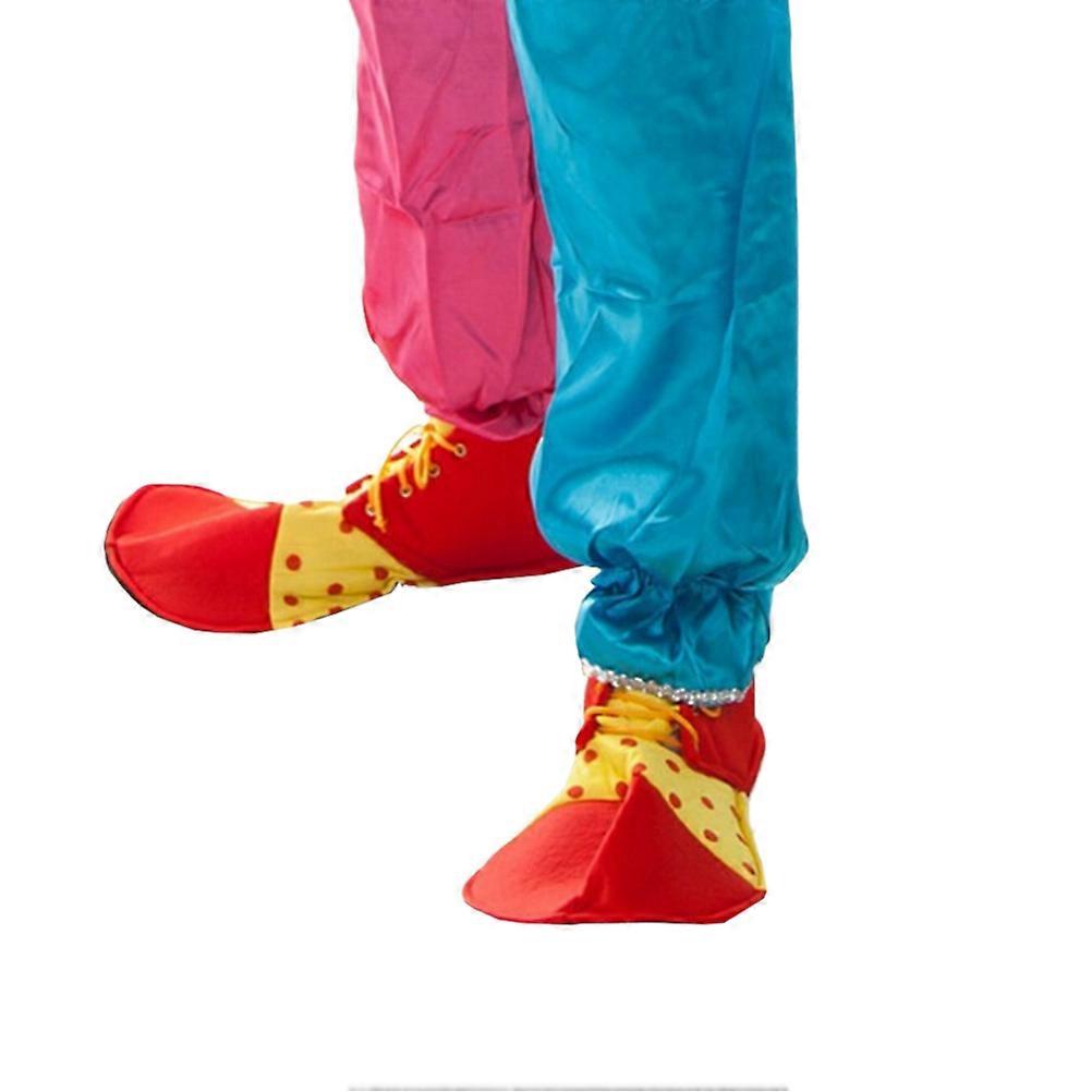 Clown Shoes for Dressing Up Prom Performance A Pair Red Color