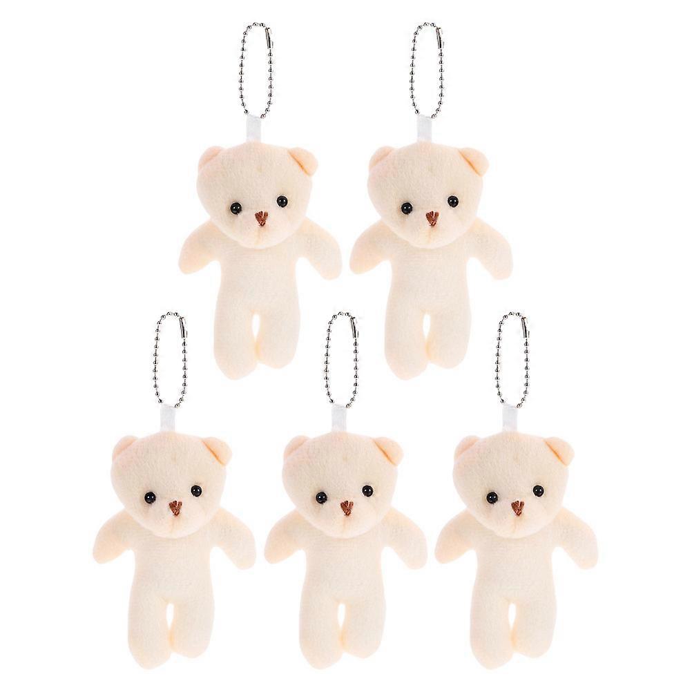 Stuffed Bear Doll Pendant for Hanging 25Pcs Plush Keychain Accessory